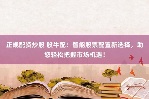 正规配资炒股 股牛配：智能股票配置新选择，助您轻松把握市场机遇！
