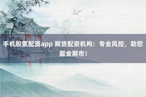 手机股票配资app 期货配资机构：专业风控，助您掘金期市！