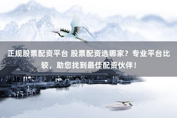 正规股票配资平台 股票配资选哪家？专业平台比较，助您找到最佳配资伙伴！