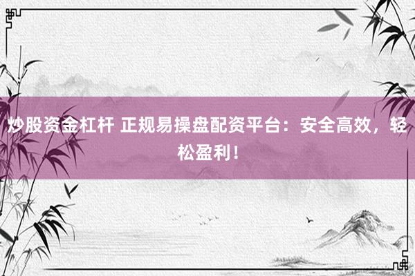 炒股资金杠杆 正规易操盘配资平台：安全高效，轻松盈利！