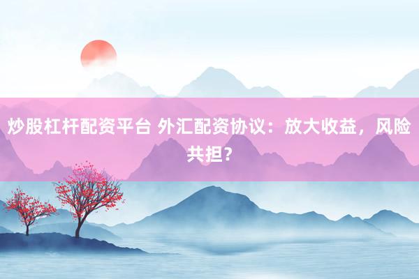 炒股杠杆配资平台 外汇配资协议:放大收益,风险共担?